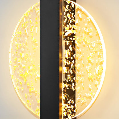 Ergové LED Wall Sconce Acrylic Hardwired Black and Gold