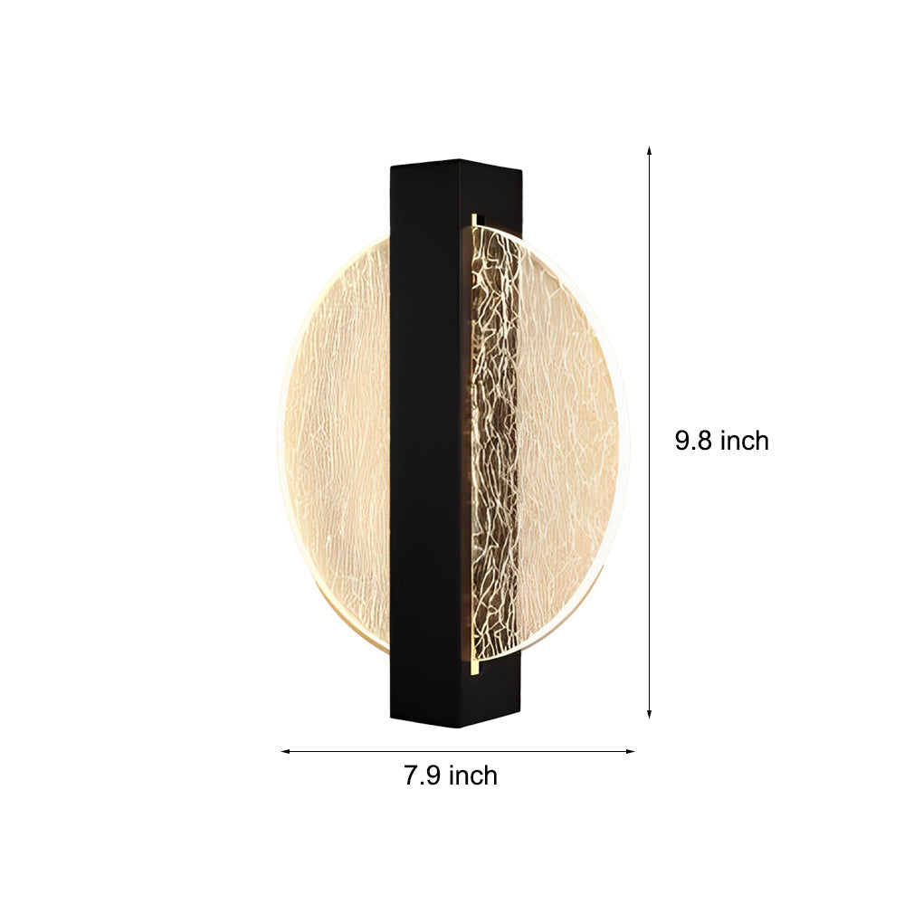 Ergové LED Wall Sconce Acrylic Hardwired Black and Gold