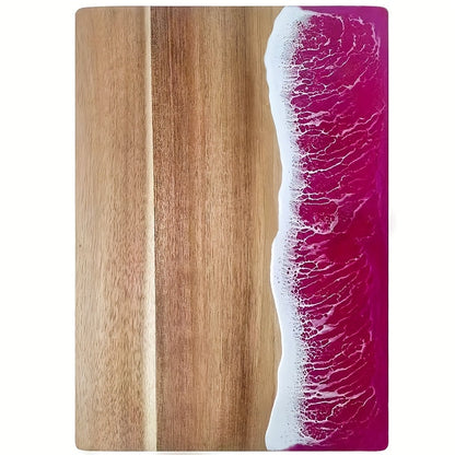 Acacia Wood Resin Wave Serving Board
