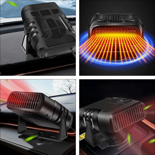 12V Car Heater & Cooling Fan, 360° Aim