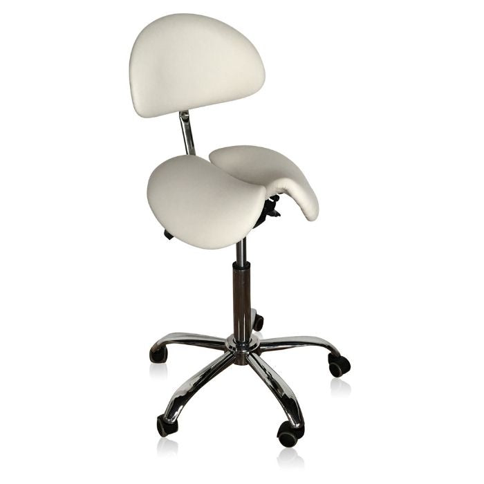 HeavyDuty Split Seat Saddle Stool - 500lbs