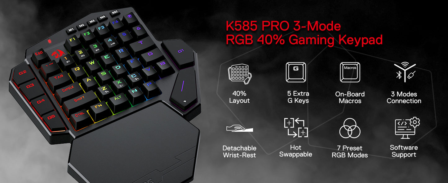 Redragon K585 PRO One-Handed Gaming Keyboard