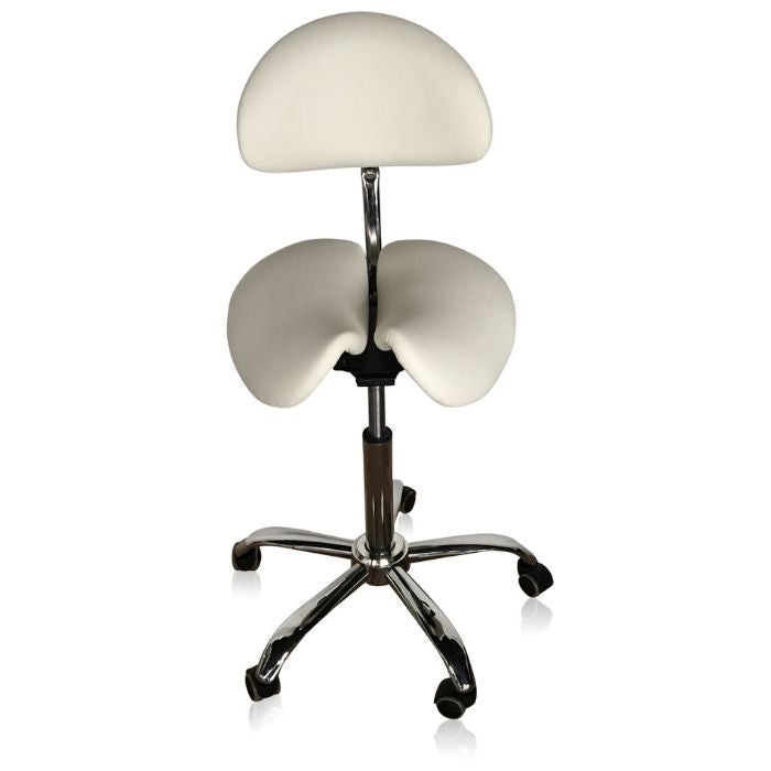 HeavyDuty Split Seat Saddle Stool - 500lbs