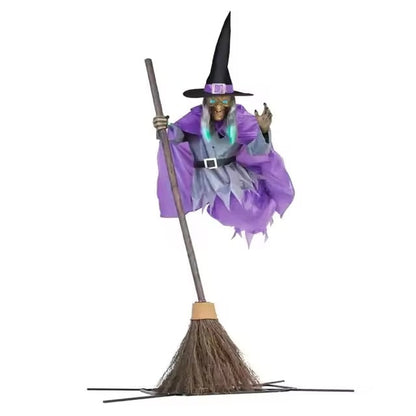 6-Ft Flying Witch Halloween Yard Decor