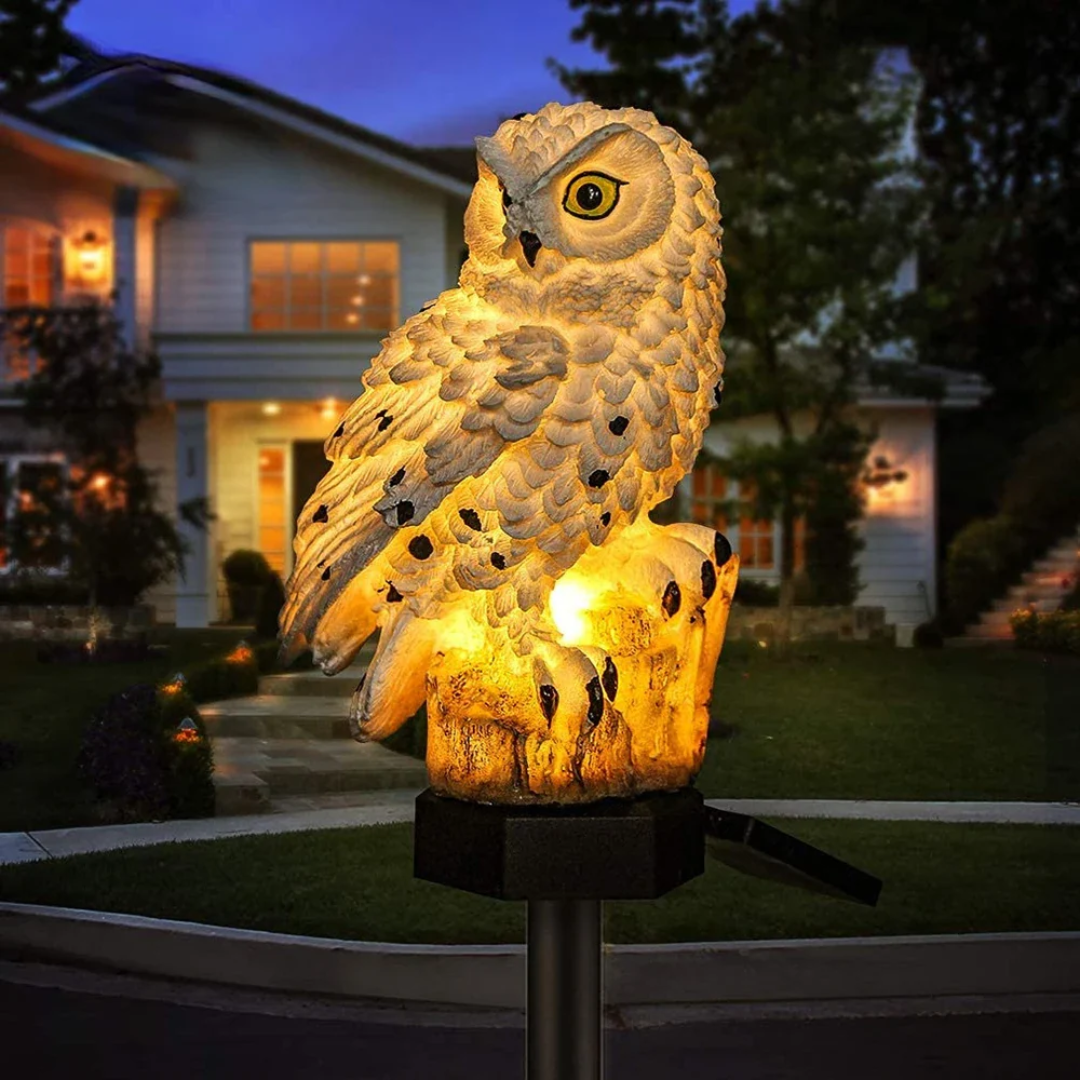 Solar Owl Garden Stake Light