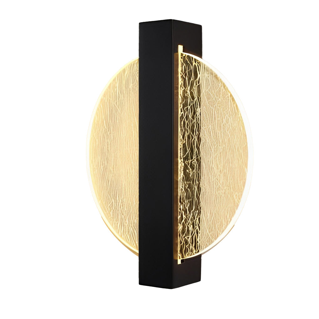 Ergové LED Wall Sconce Acrylic Hardwired Black and Gold