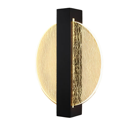 Ergové LED Wall Sconce Acrylic Hardwired Black and Gold