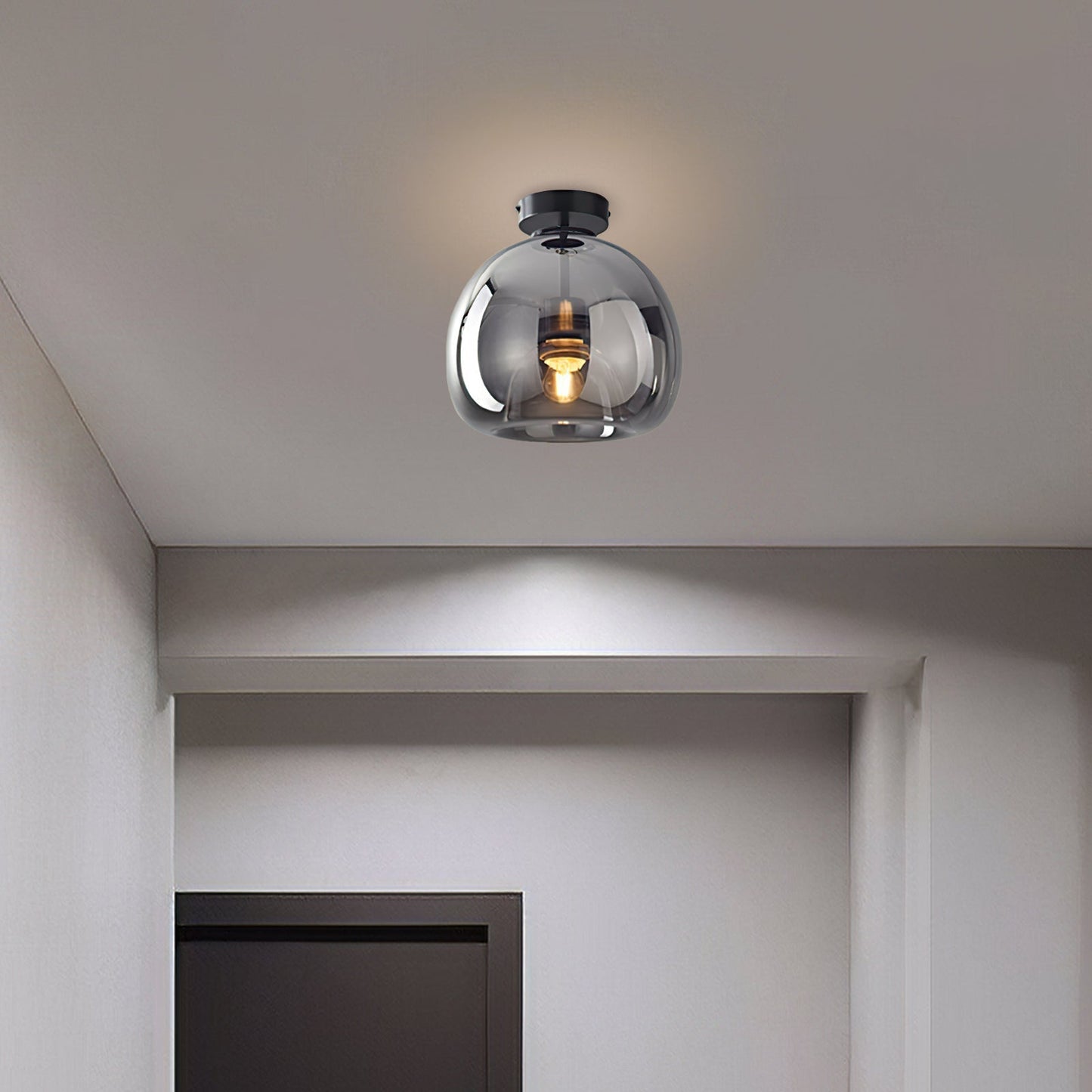 Amber Bubble Glass Pendant, Retro Glow