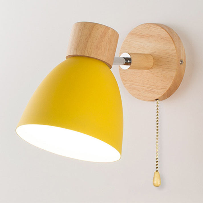Wood & Iron Macaron Wall Sconce