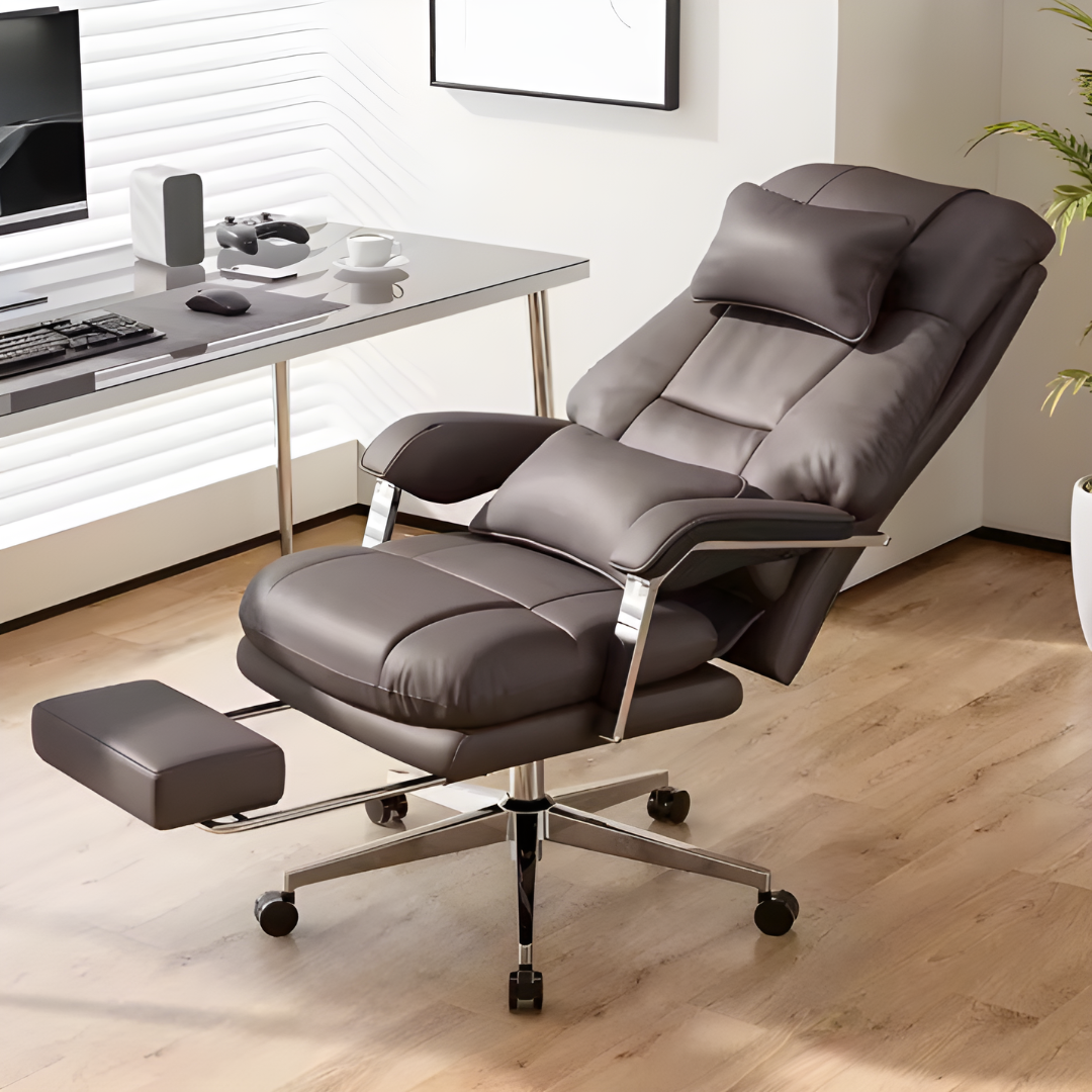 Ergonomic Padded Executive Chair with Footrest