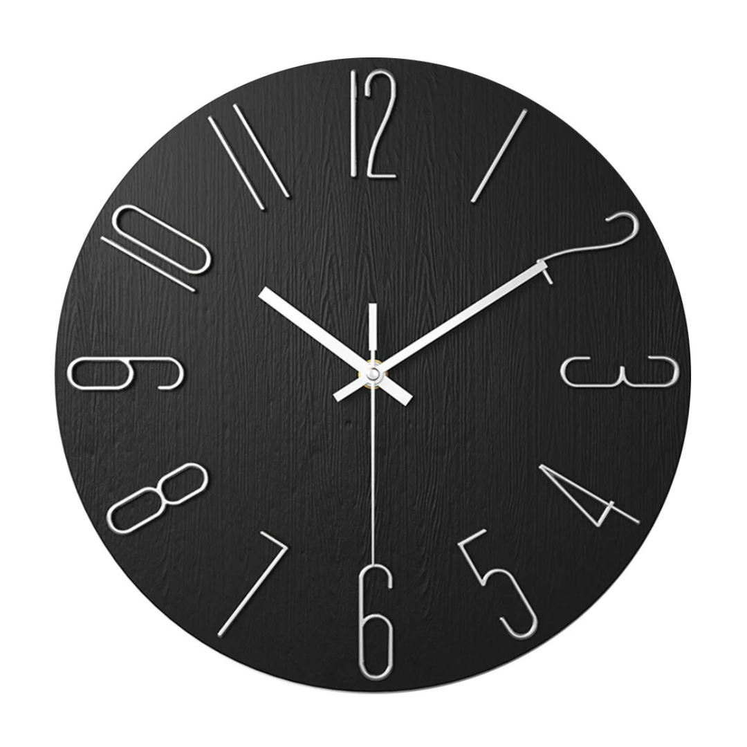 Gold-Accent Minimalist Wall Clock