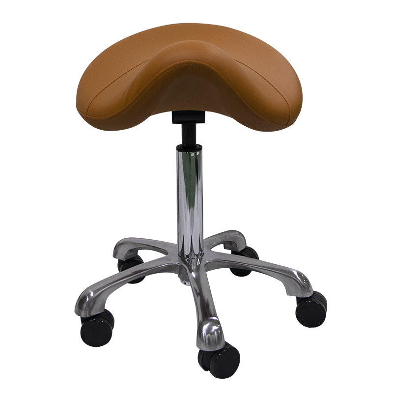 Small Hydraulic Saddle Shape Rolling Stool with Tilt-able Seat
