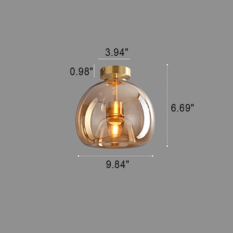 Nordic Glass Ball Semi-Flush Light