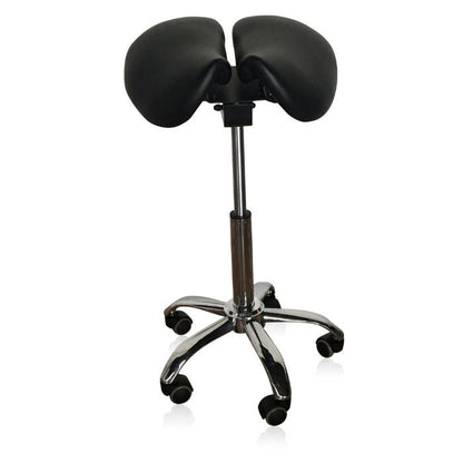 HeavyDuty Split Seat Saddle Stool - 500lbs
