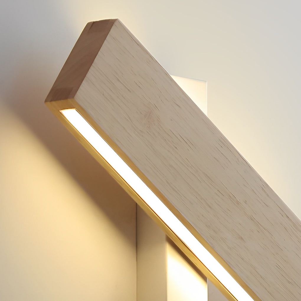 Ergové LED Wall Lamp Rotatable Wood Rectangular