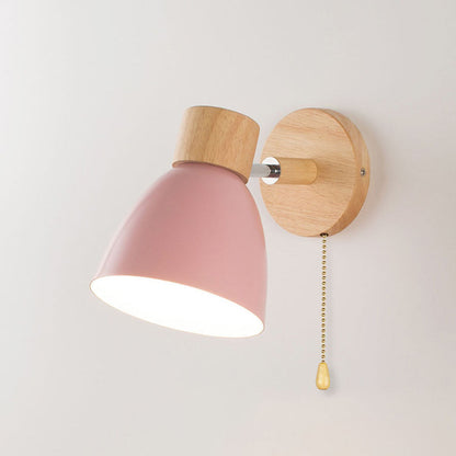 Wood & Iron Macaron Wall Sconce