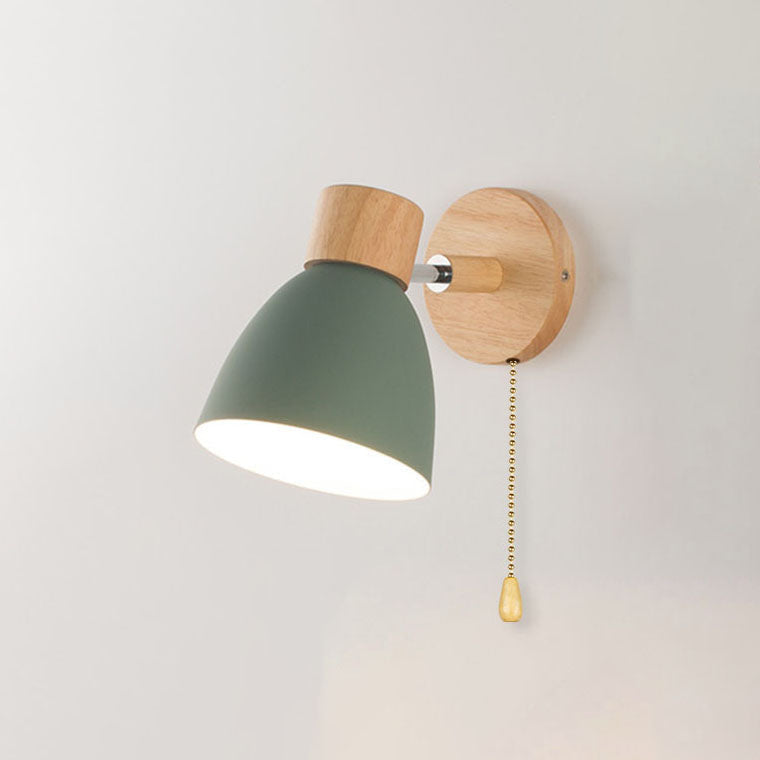 Wood & Iron Macaron Wall Sconce