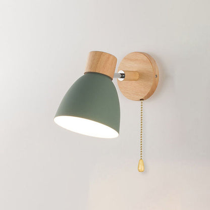 Wood & Iron Macaron Wall Sconce
