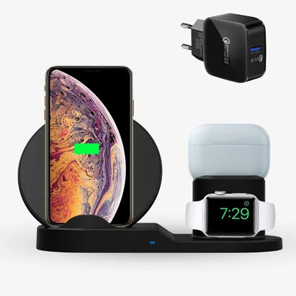 3-in-1 Wireless Charging Dock & Desk Organizer