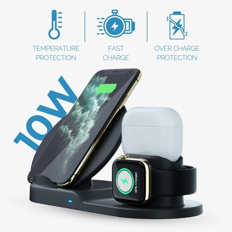 3-in-1 Wireless Charging Dock & Desk Organizer