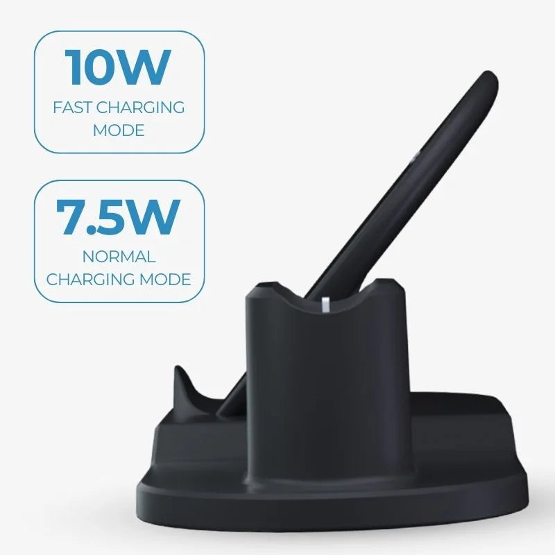 3-in-1 Wireless Charging Dock & Desk Organizer