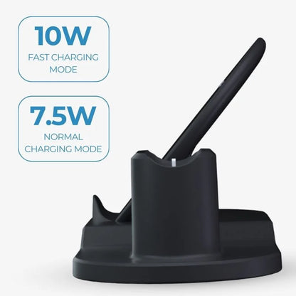 3-in-1 Wireless Charging Dock & Desk Organizer