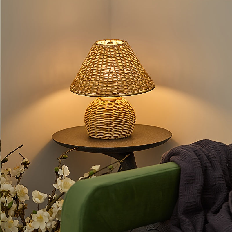 Handwoven Bamboo Lamp for Cozy Ambient Light