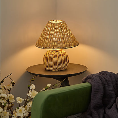 Handwoven Bamboo Lamp for Cozy Ambient Light