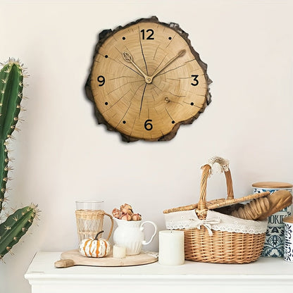 Rustic Wood Slice Wall Clock
