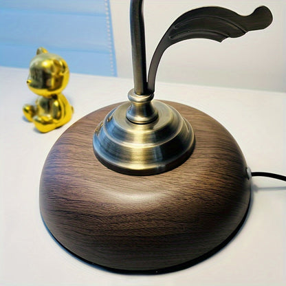 Vintage Goose Neck Brass Table Lamp