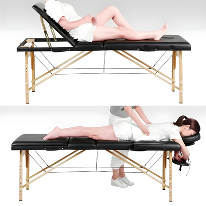 Adjustable 3-Fold Portable Massage Bed