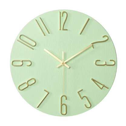 Gold-Accent Minimalist Wall Clock