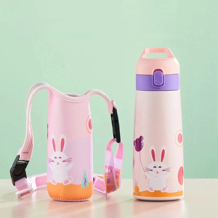 Kids Stainless Steel Straw Thermos with Case