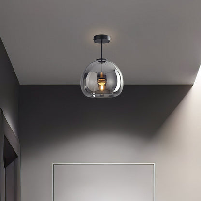 Amber Bubble Glass Pendant, Retro Glow