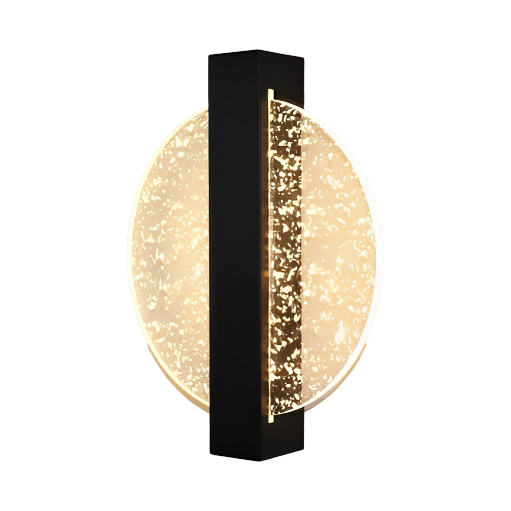 Ergové LED Wall Sconce Acrylic Hardwired Black and Gold