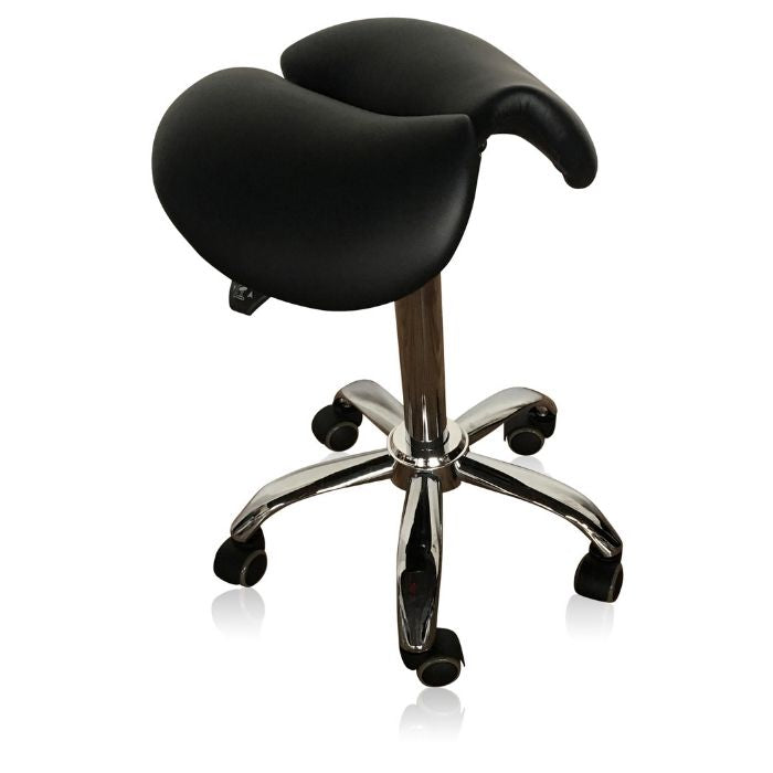 HeavyDuty Split Seat Saddle Stool - 500lbs