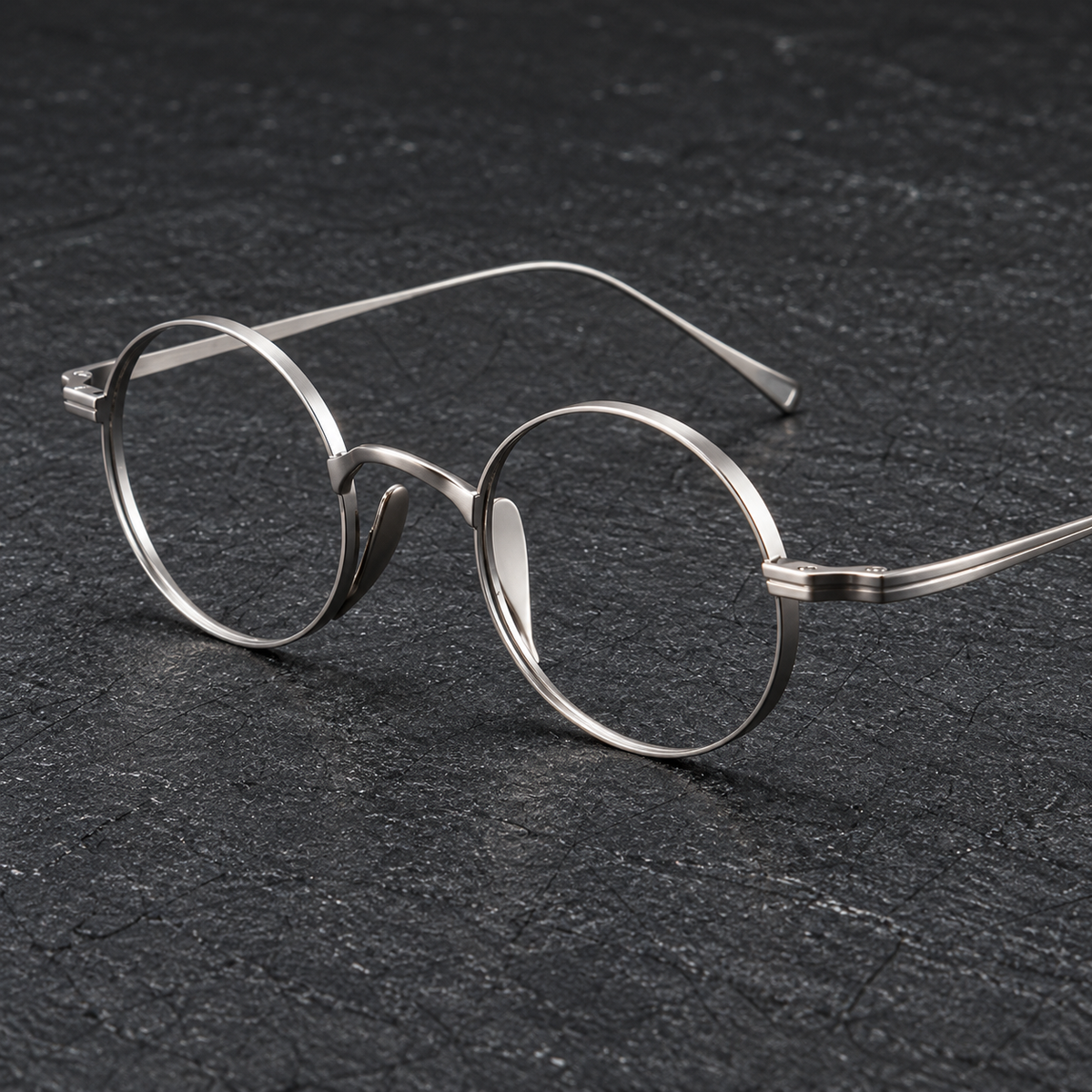 Titanium Retro Round Glasses