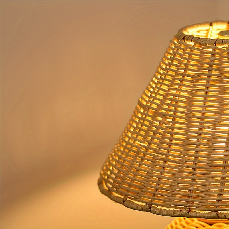 Handwoven Bamboo Lamp for Cozy Ambient Light