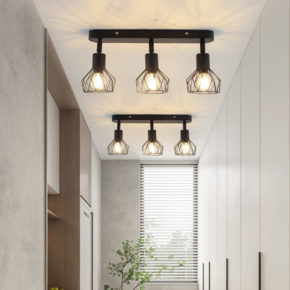 Vintage 3-Light Cage Spotlight