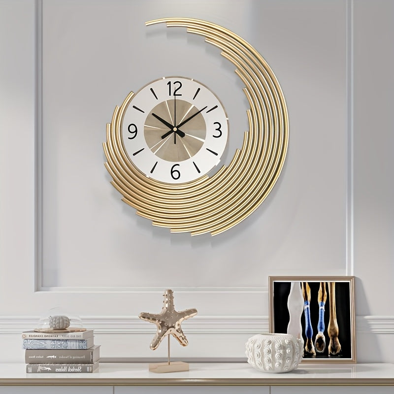 Layered Crescent Wall Clock, Silent Quartz