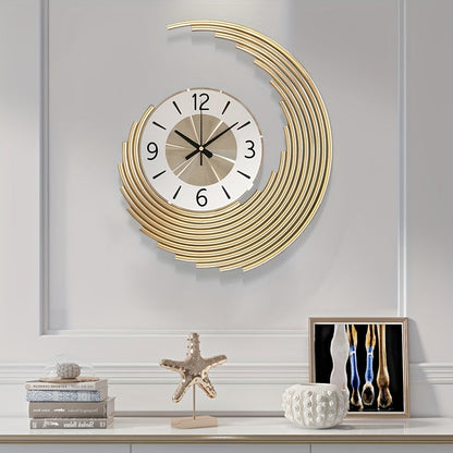 Layered Crescent Wall Clock, Silent Quartz