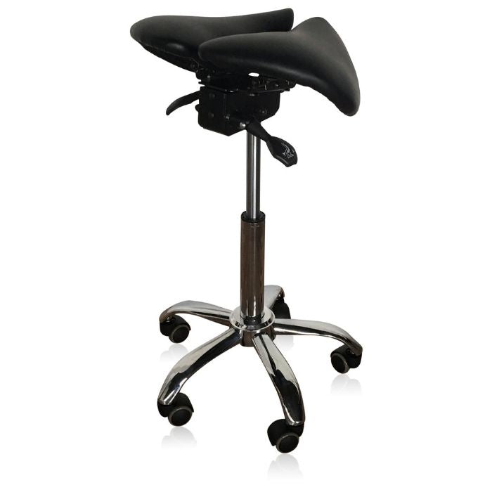 HeavyDuty Split Seat Saddle Stool - 500lbs