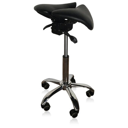 HeavyDuty Split Seat Saddle Stool - 500lbs
