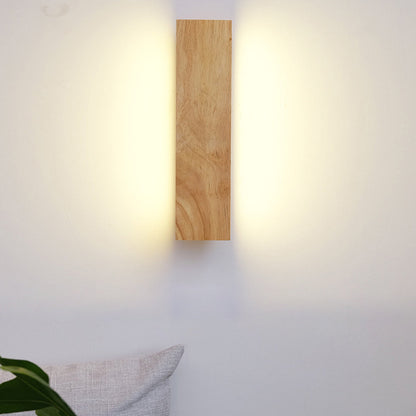 Ergové LED Wall Lamp Rotatable Wood Rectangular