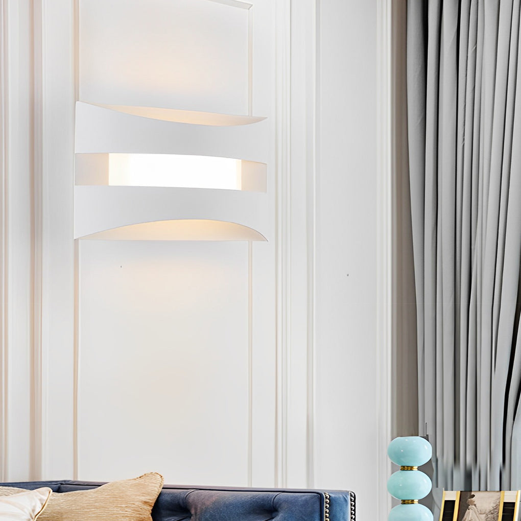 Ergové Rectangular LED Wall Sconce Iron and Acrylic White or Brown