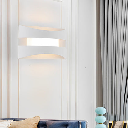 Ergové Rectangular LED Wall Sconce Iron and Acrylic White or Brown
