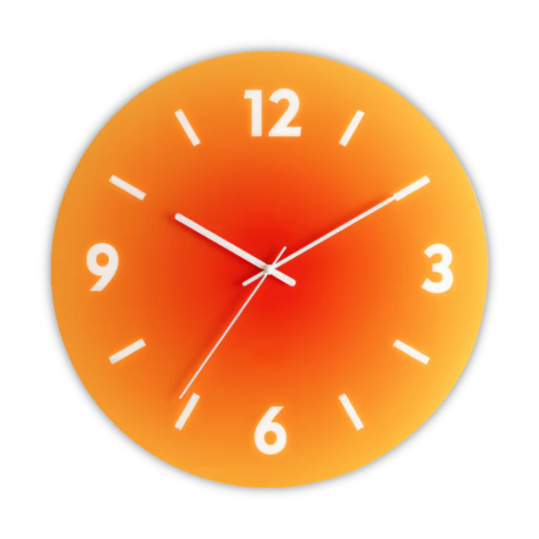 Sunset Gradient Wall Clock, Silent Quartz