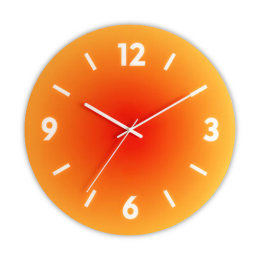 Sunset Gradient Wall Clock, Silent Quartz