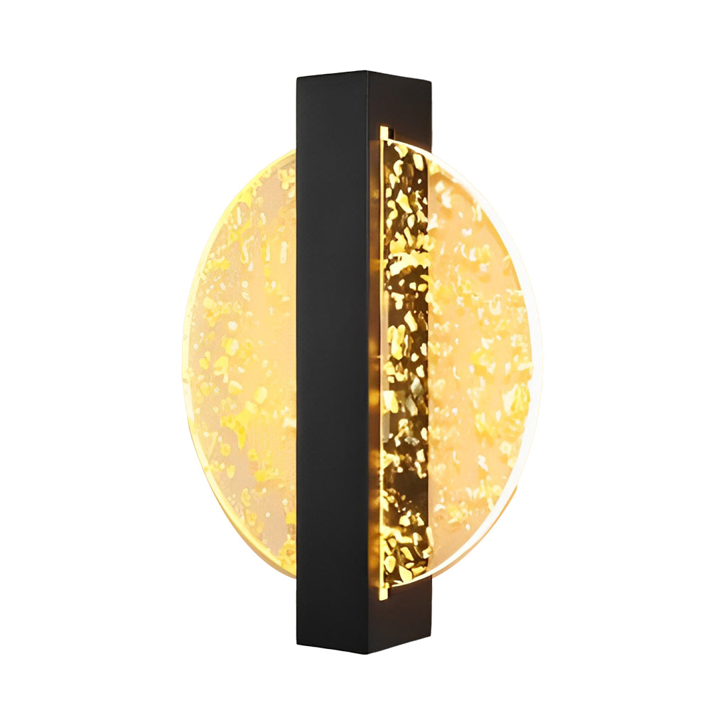Ergové LED Wall Sconce Acrylic Hardwired Black and Gold