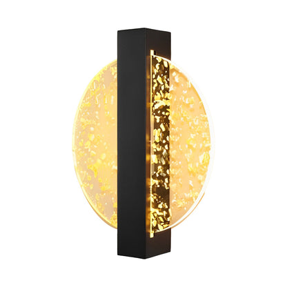 Ergové LED Wall Sconce Acrylic Hardwired Black and Gold